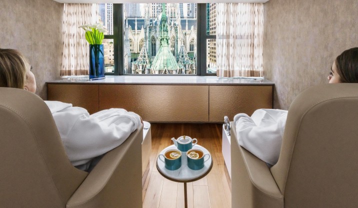 Client relaxing after treatment