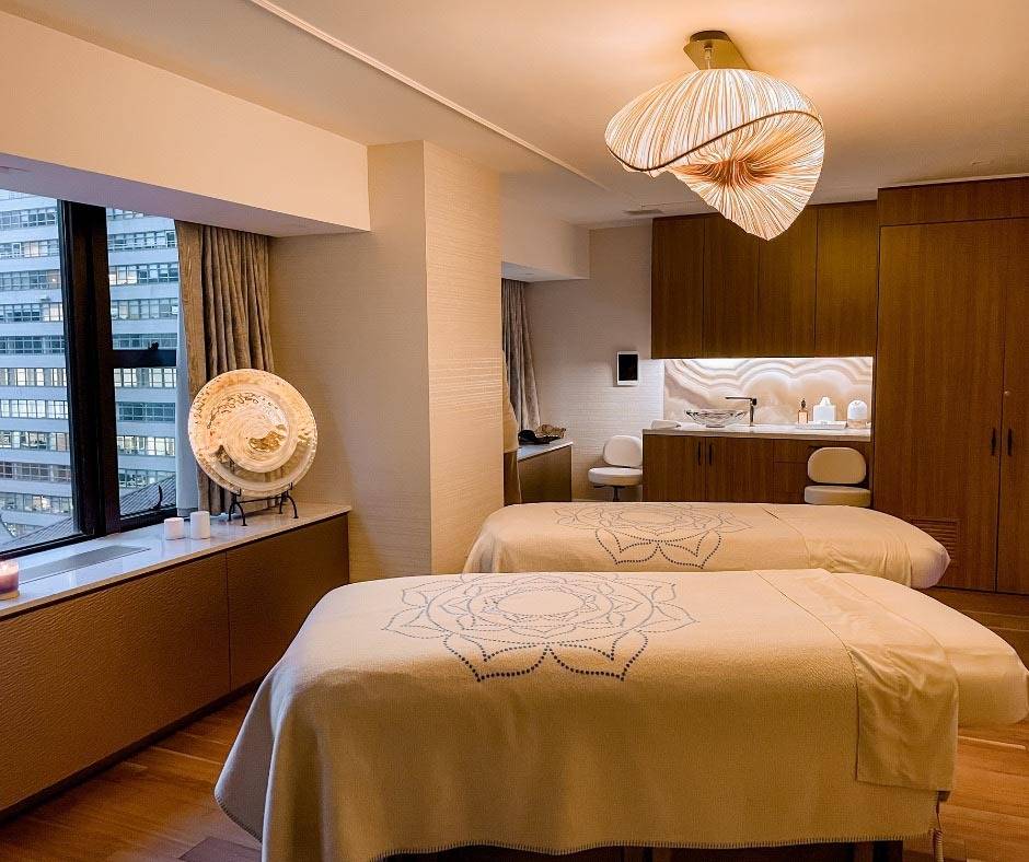 Spa Couples Massage Room with City View
