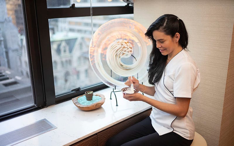 Before ILA Gold Facial Treatment Midtown NYC