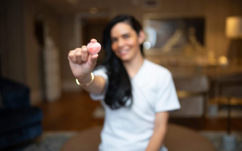Crystal Healing Facial Rose Quartz Heart Stone Therapist Midtown Manhattan