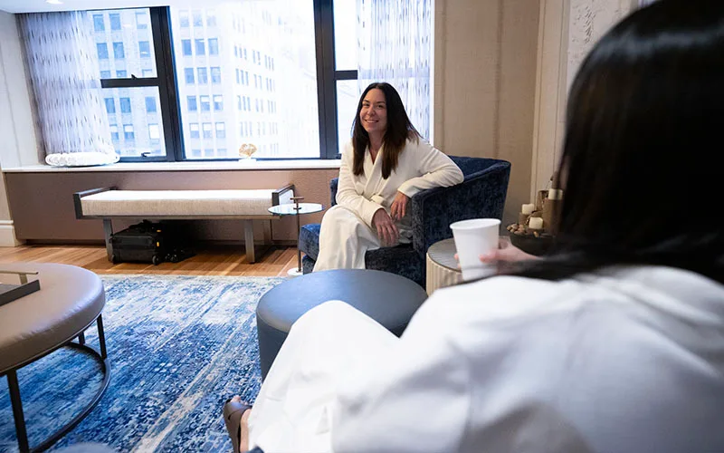 ILA Spa Guest Lounge Seating Area Midtown NYC