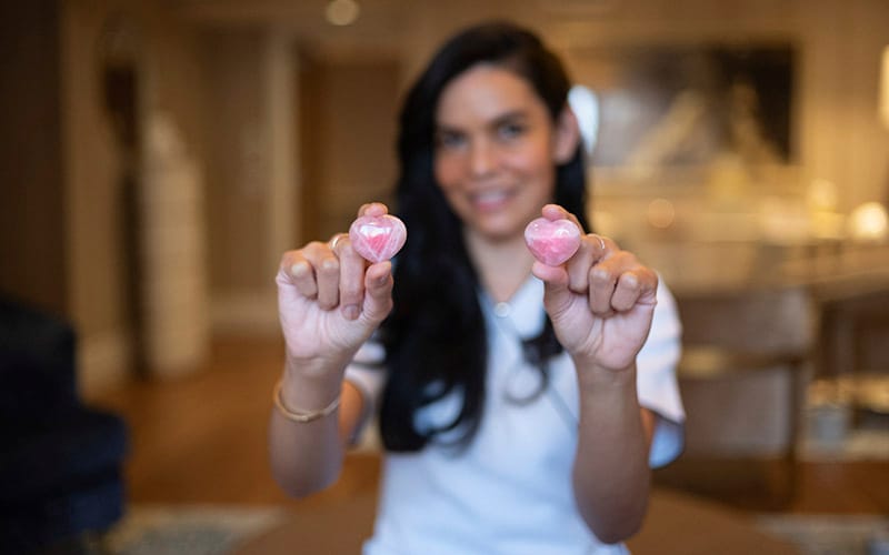 Rose Quartz Crystals Facial Energy Balancing NYC Spa