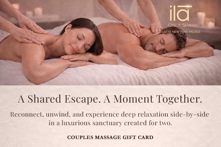 Couples Massage Gift Card Ila Only Spa Luxury Couples Massage Gift Midtown NYC