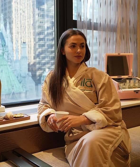 Guest enjoying a luxury spa experience at ila Only Spa in Midtown Manhattan