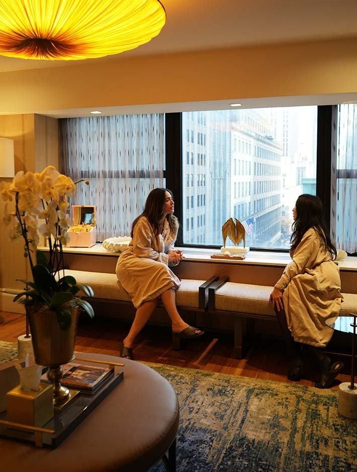 guests relaxing at ila Only Spa luxury day spa in Midtown Manhattan New York