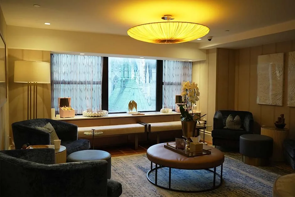 Luxury spa relaxation lounge at ila Only Spa on Madison Avenue in Midtown Manhattan New York