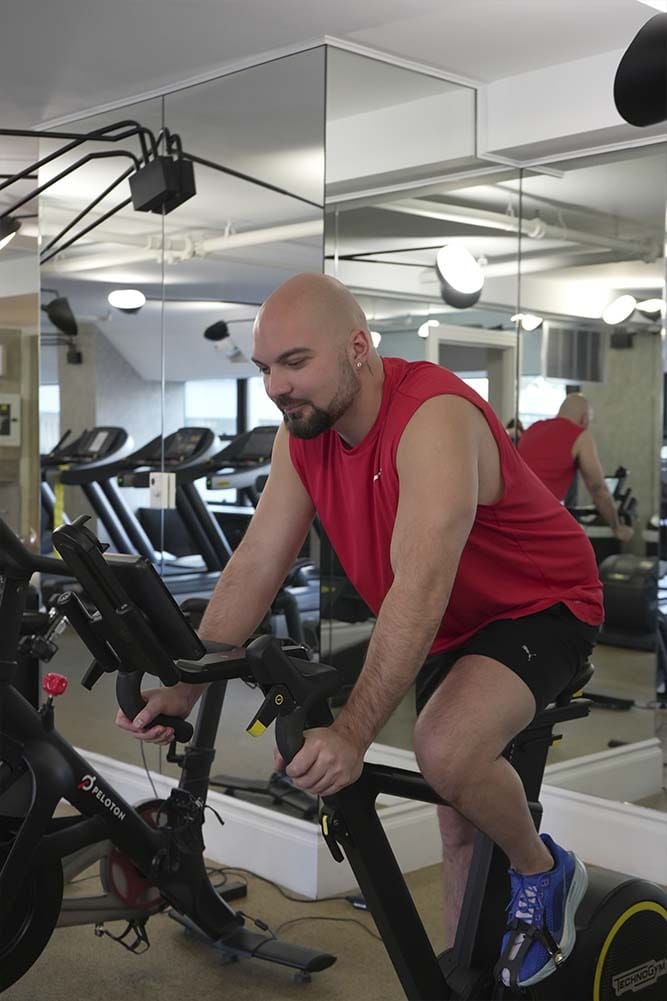 Man enjoying a fitness and wellness experience during a men’s spa day at ila Only Spa in Midtown Manhattan New York