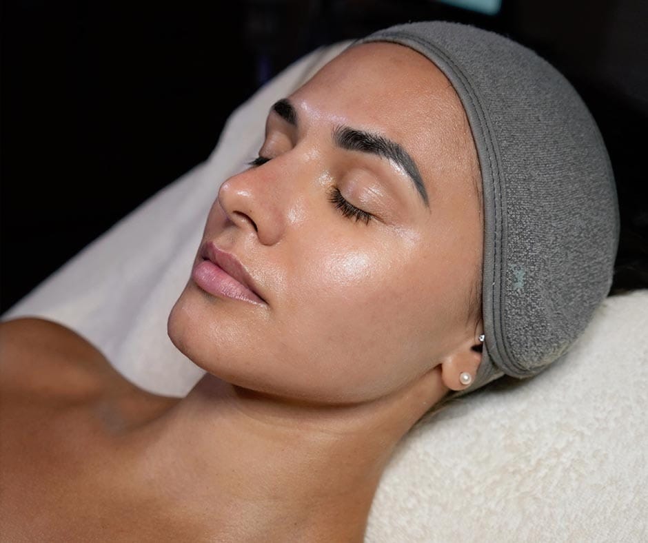 Guest relaxing after a professional facial at ila Only Spa in New York City
