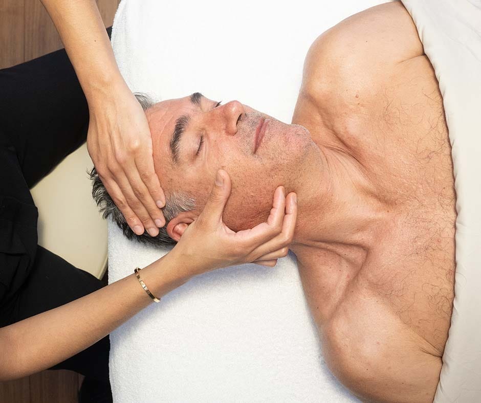 Head and scalp acupressure massage at ila Only Spa in NYC