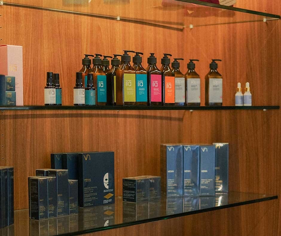 Organic massage oils used at ila Only Spa in NYC